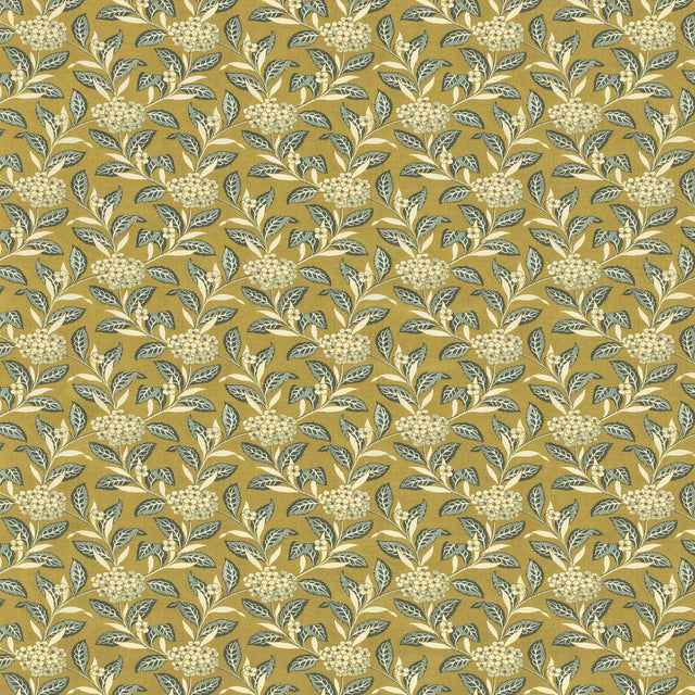 Lee Jofa ORTENSIA TEAL ON OLIVE Fabric