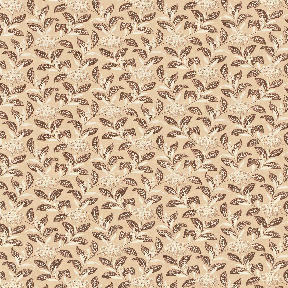 Lee Jofa ORTENSIA BROWN ON BLUSH Fabric