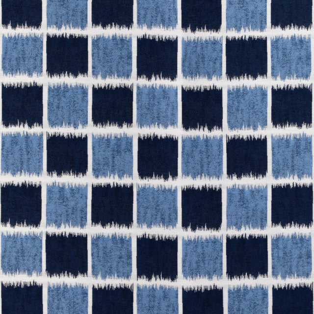 Kravet IKAT SQUARES MARINE Upholstery Fabric
