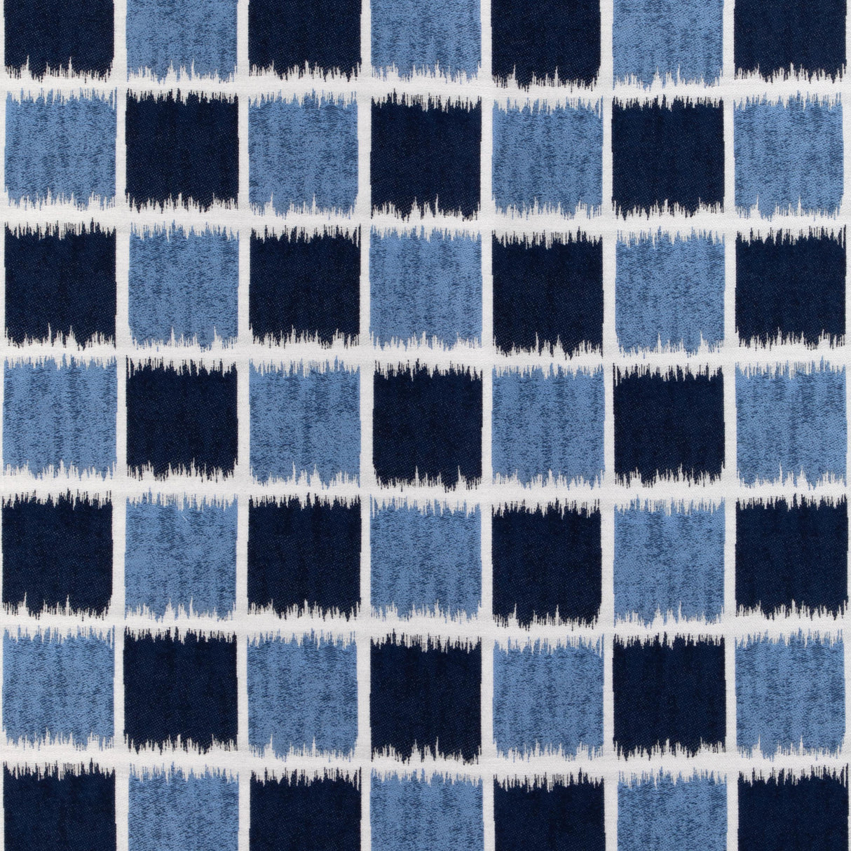 Kravet IKAT SQUARES MARINE Upholstery Fabric