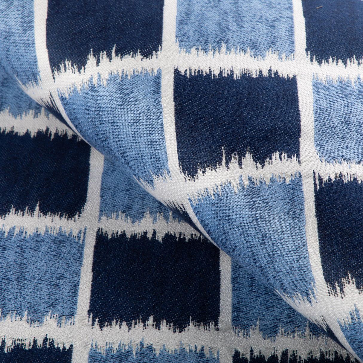 Kravet IKAT SQUARES MARINE Upholstery Fabric