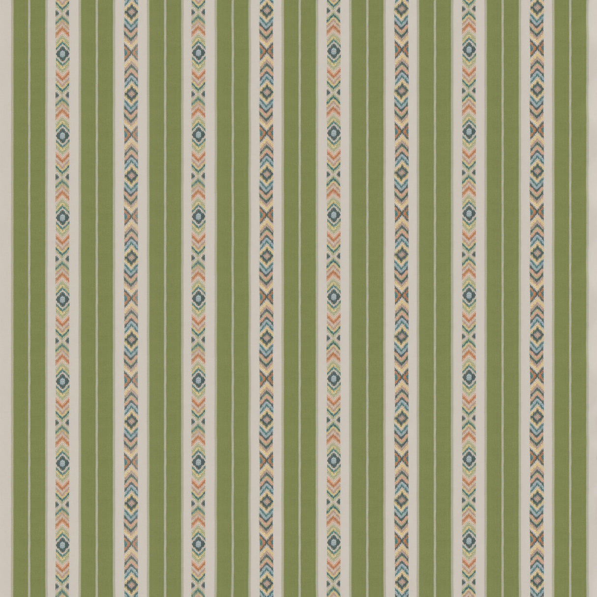 G P & J Baker ASHLAR STRIPE EMERALD Drapery Fabric