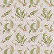 G P & J Baker FERNS EMBROIDERY GREEN/NATURAL Drapery Fabric