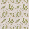 G P & J Baker Ferns Embroidery Green/Natural Drapery Fabric