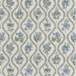 G P & J Baker BURFORD EMBROIDERY BLUE/EMERALD Drapery Fabric