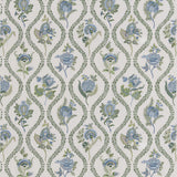 G P & J Baker BURFORD EMBROIDERY BLUE/EMERALD Drapery Fabric