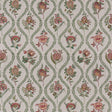 G P & J Baker BURFORD EMBROIDERY EMERALD/RED Drapery Fabric