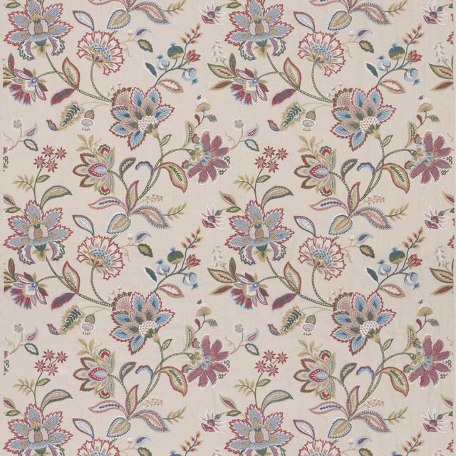 G P & J Baker LANGLEY RED/BLUE Drapery Fabric
