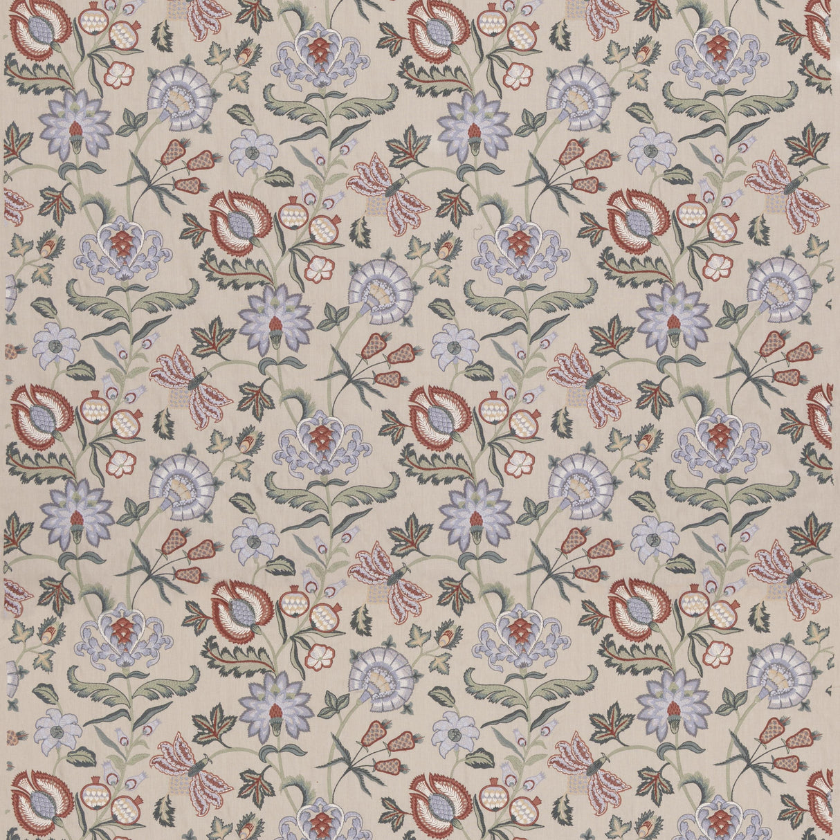 G P & J Baker SNOWHILL GREEN/RUSSET Drapery Fabric