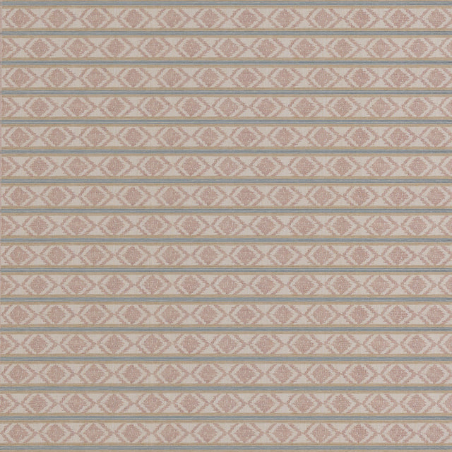 G P & J Baker BURFORD STRIPE CORAL/AQUA Upholstery Fabric