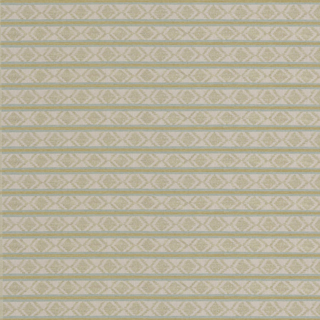 G P & J Baker BURFORD STRIPE AQUA/GREEN Upholstery Fabric
