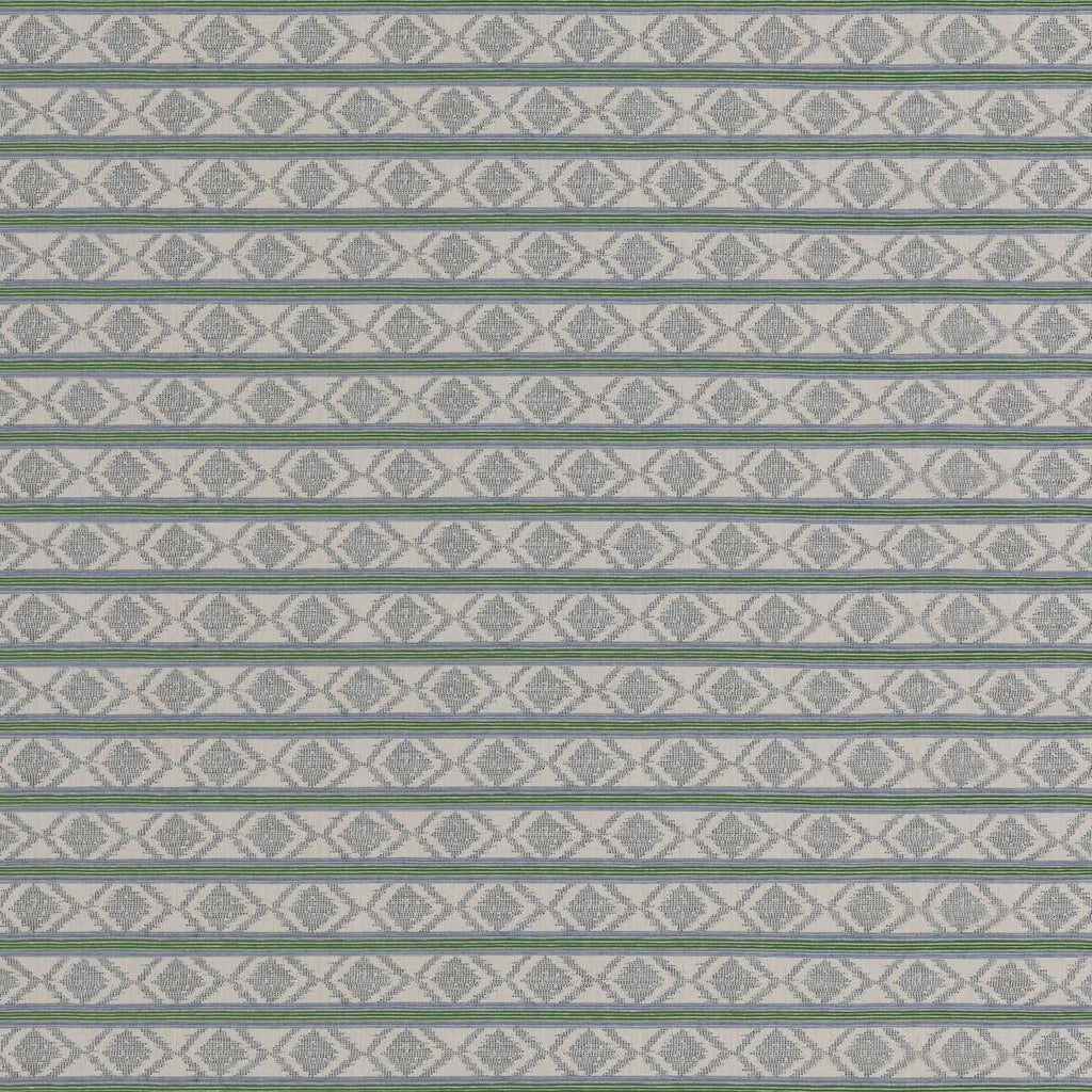 G P & J Baker BURFORD STRIPE BLUE/GREEN Fabric