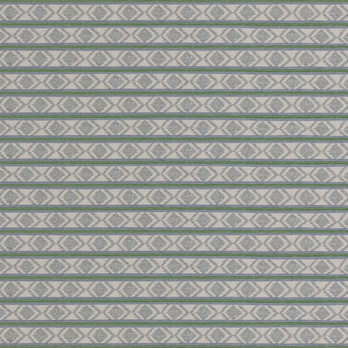 G P & J Baker BURFORD STRIPE BLUE/GREEN Upholstery Fabric