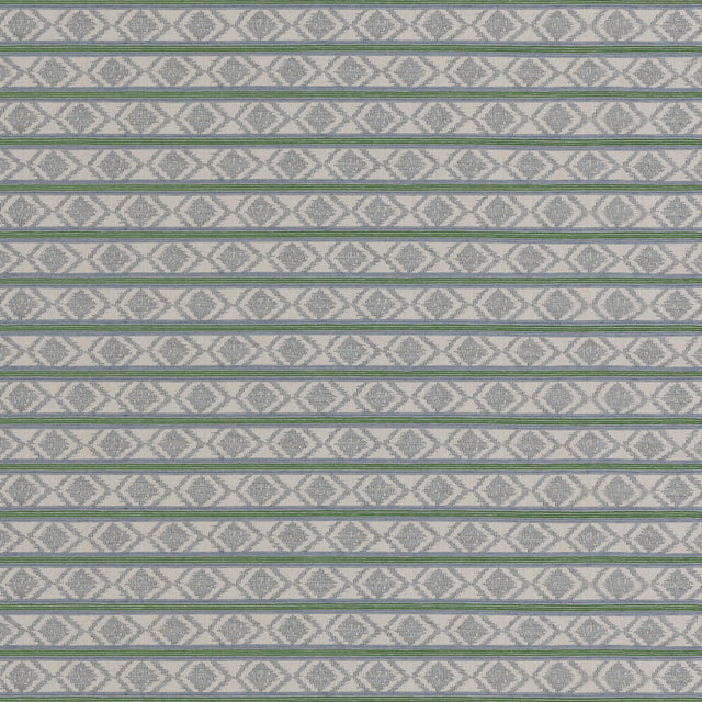 G P & J Baker BURFORD STRIPE BLUE/GREEN Upholstery Fabric