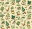 G P & J Baker GERTRUDE DOCUMENT GREEN Wallpaper