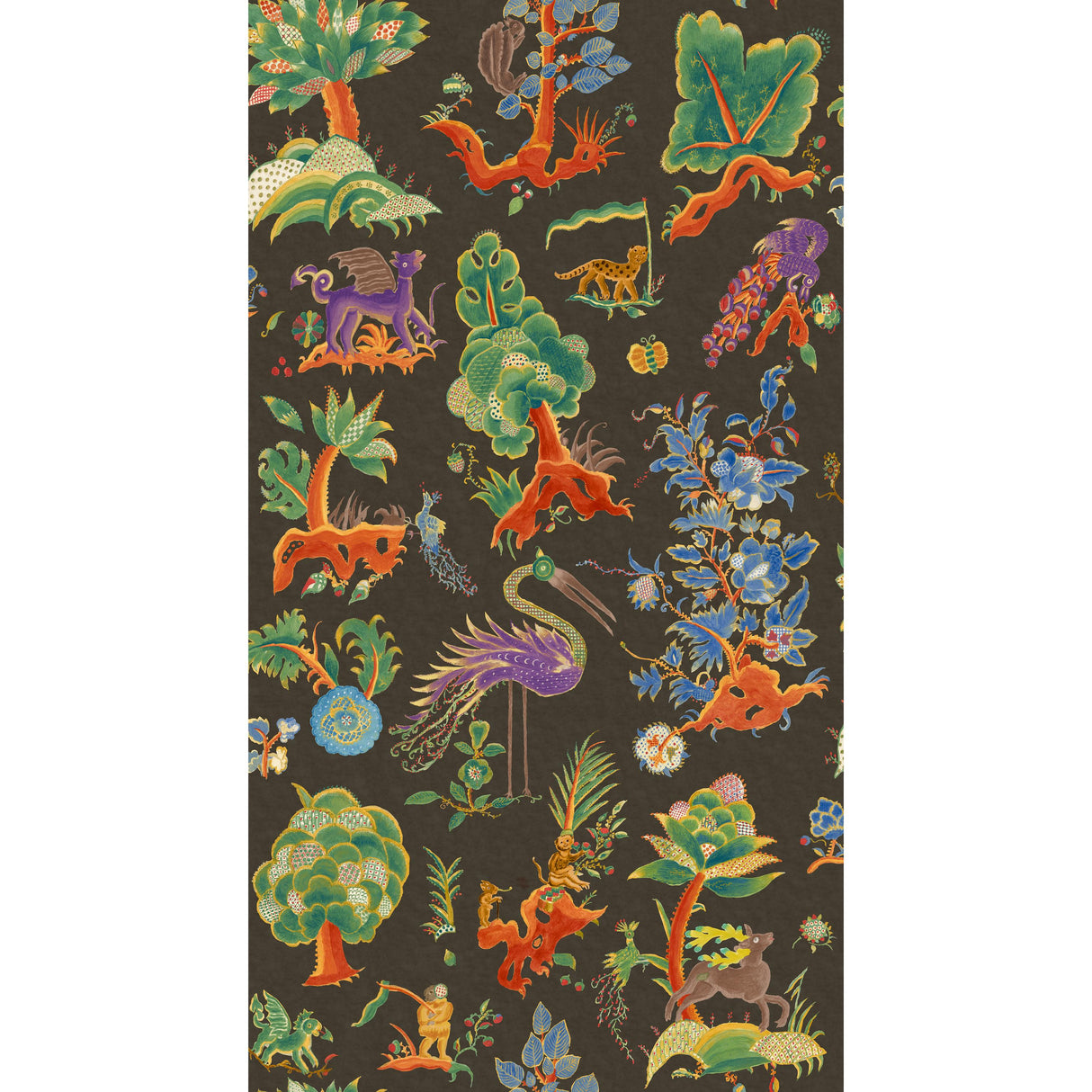 G P & J Baker GERTRUDE CHARCOAL/JEWEL Wallpaper