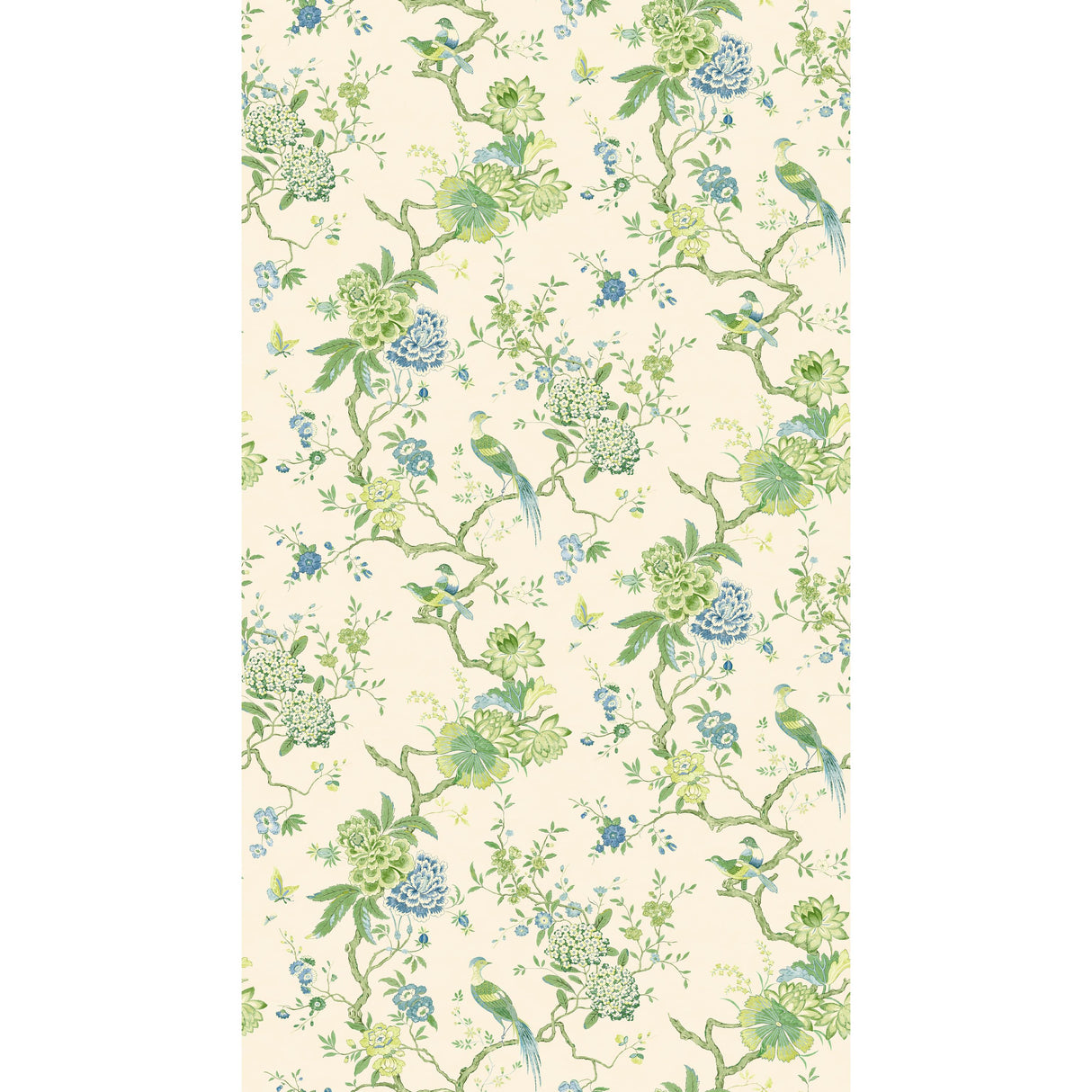 G P & J Baker ORIENTAL BIRD GREEN/BLUE Wallpaper