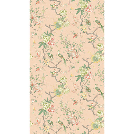 G P & J Baker ORIENTAL BIRD BLUSH Wallpaper