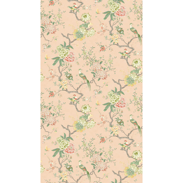 G P & J Baker ORIENTAL BIRD BLUSH Wallpaper