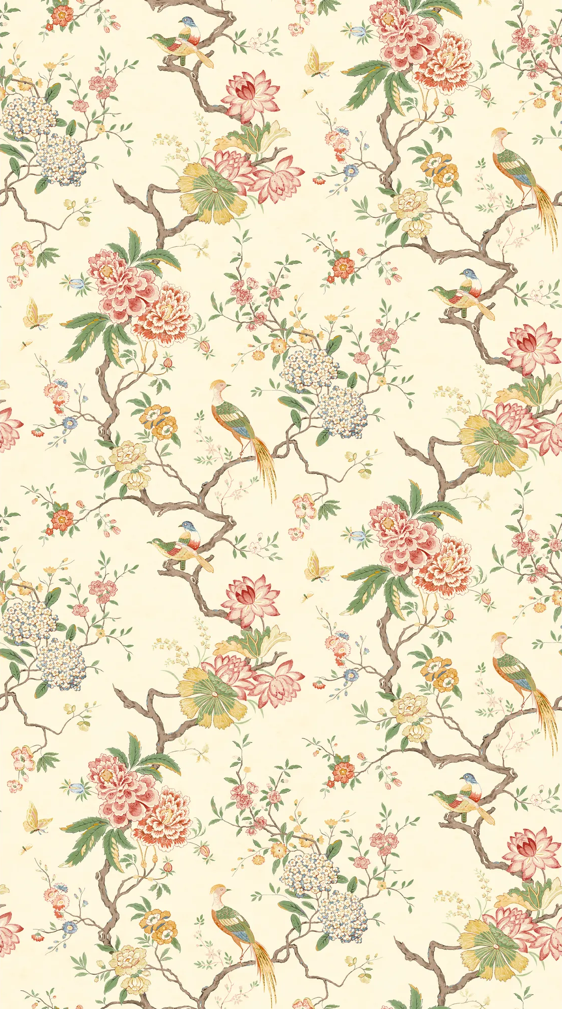 G P & J Baker ORIENTAL BIRD BLOSSOM Wallpaper