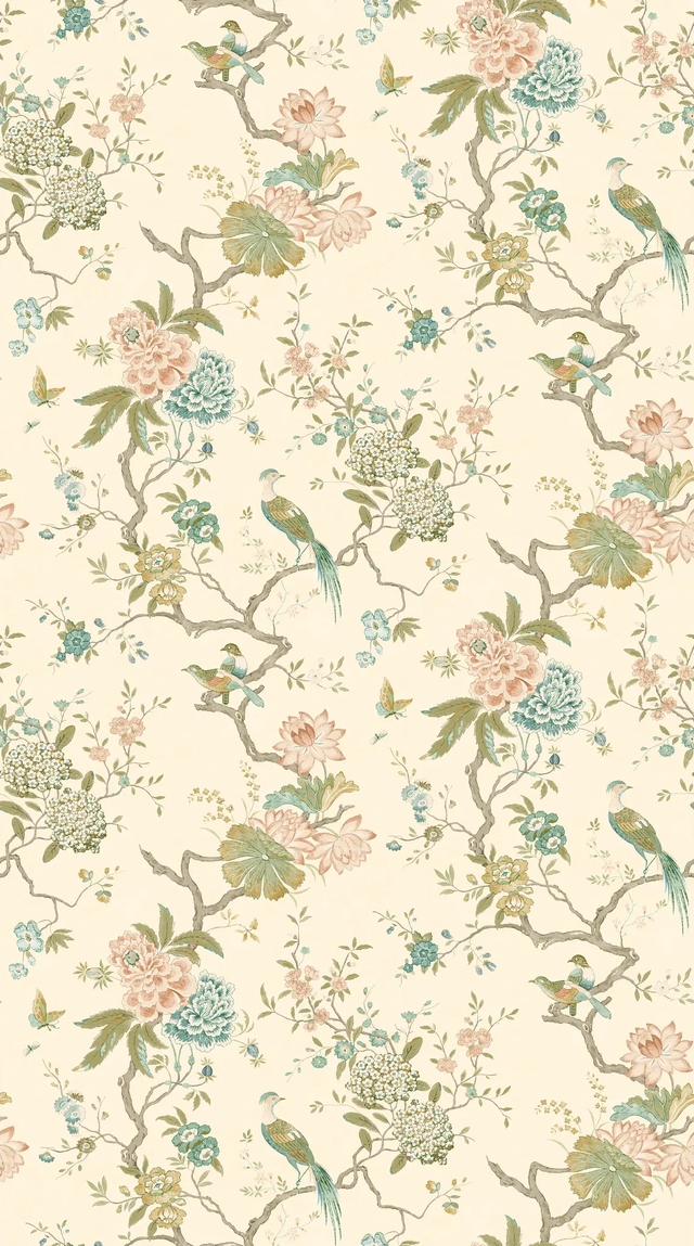 G P & J Baker ORIENTAL BIRD ANTIQUE Wallpaper