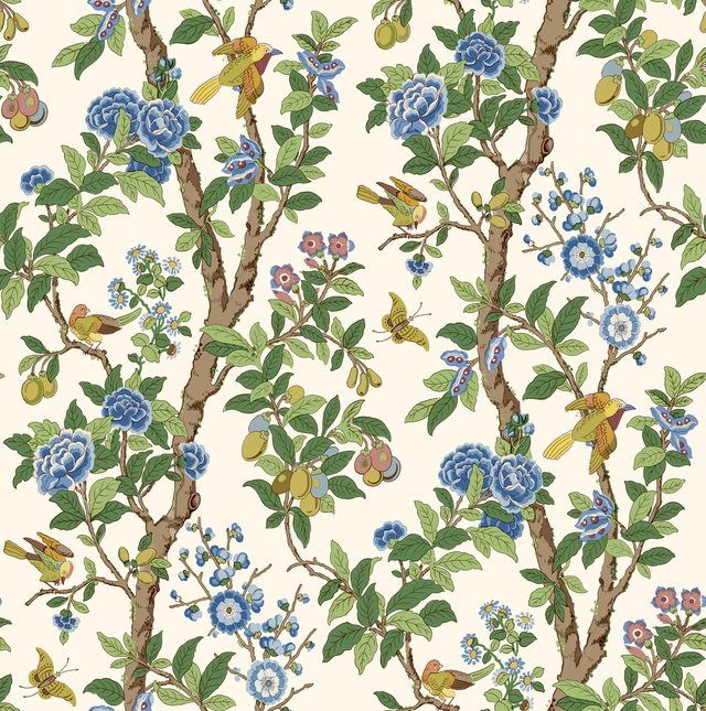 G P & J Baker ELDON GREEN/BLUE Wallpaper