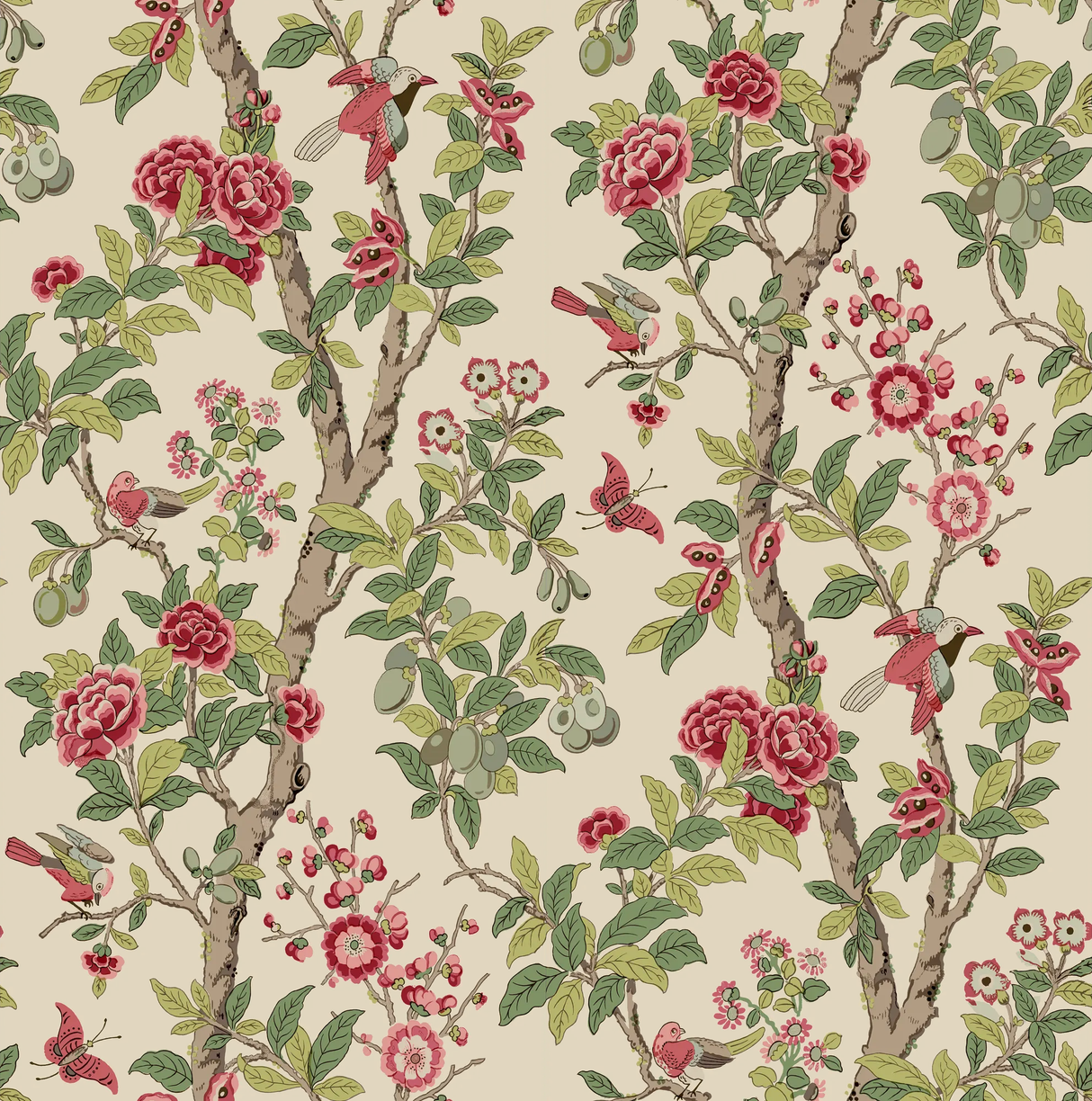 G P & J Baker ELDON ARCHIVE PINK Wallpaper