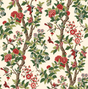 G P & J Baker ELDON RED/GREEN Wallpaper