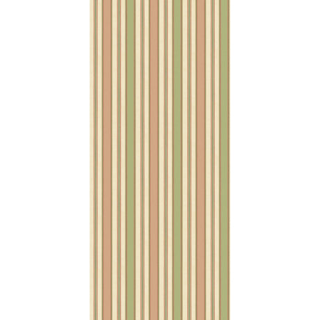 G P & J Baker MELBOURNE STRIPE SOFT RED/GREEN Wallpaper