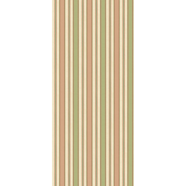 G P & J Baker MELBOURNE STRIPE SOFT RED/GREEN Wallpaper