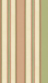 G P & J Baker MELBOURNE STRIPE SOFT RED/GREEN Wallpaper