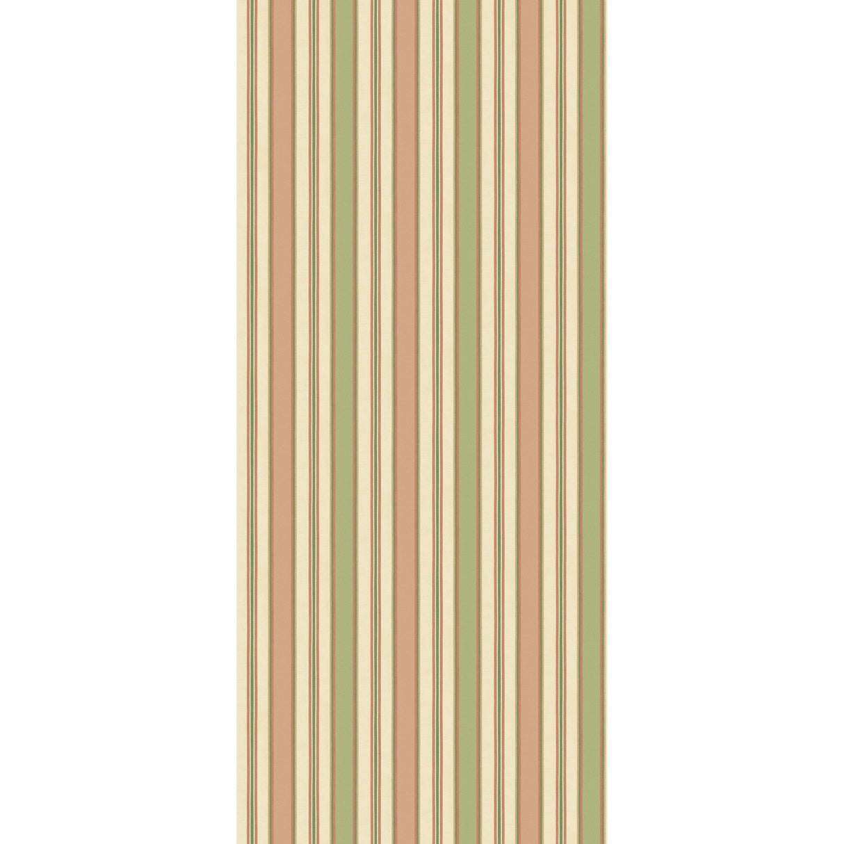 G P & J Baker MELBOURNE STRIPE SOFT RED/GREEN Wallpaper
