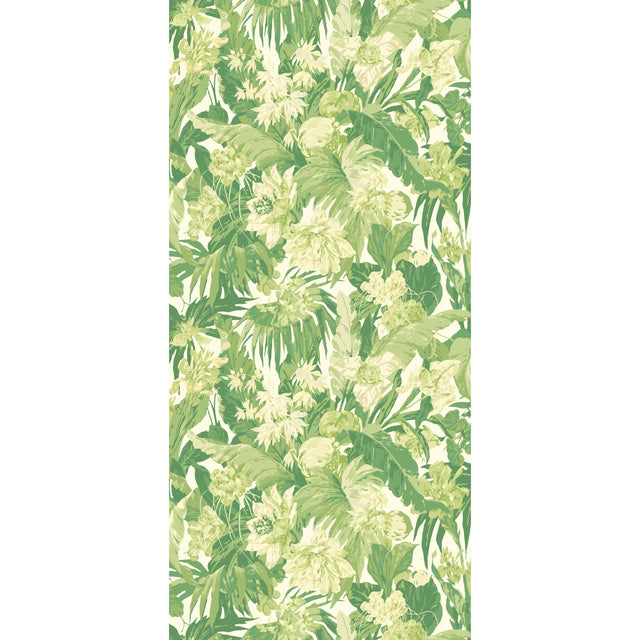 G P & J Baker TROPICAL FLORAL GREEN Wallpaper