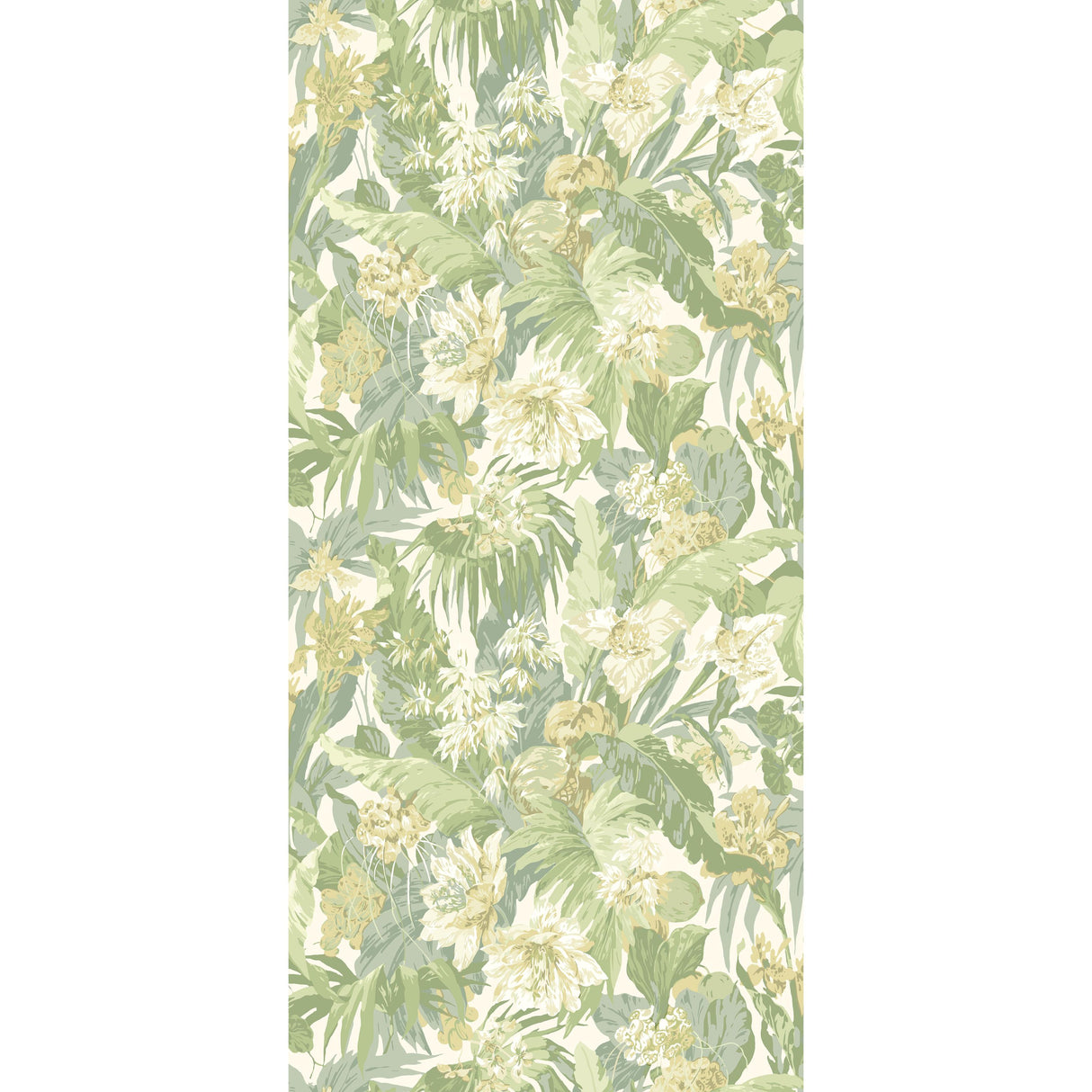 G P & J Baker TROPICAL FLORAL SOFT GREEN Wallpaper