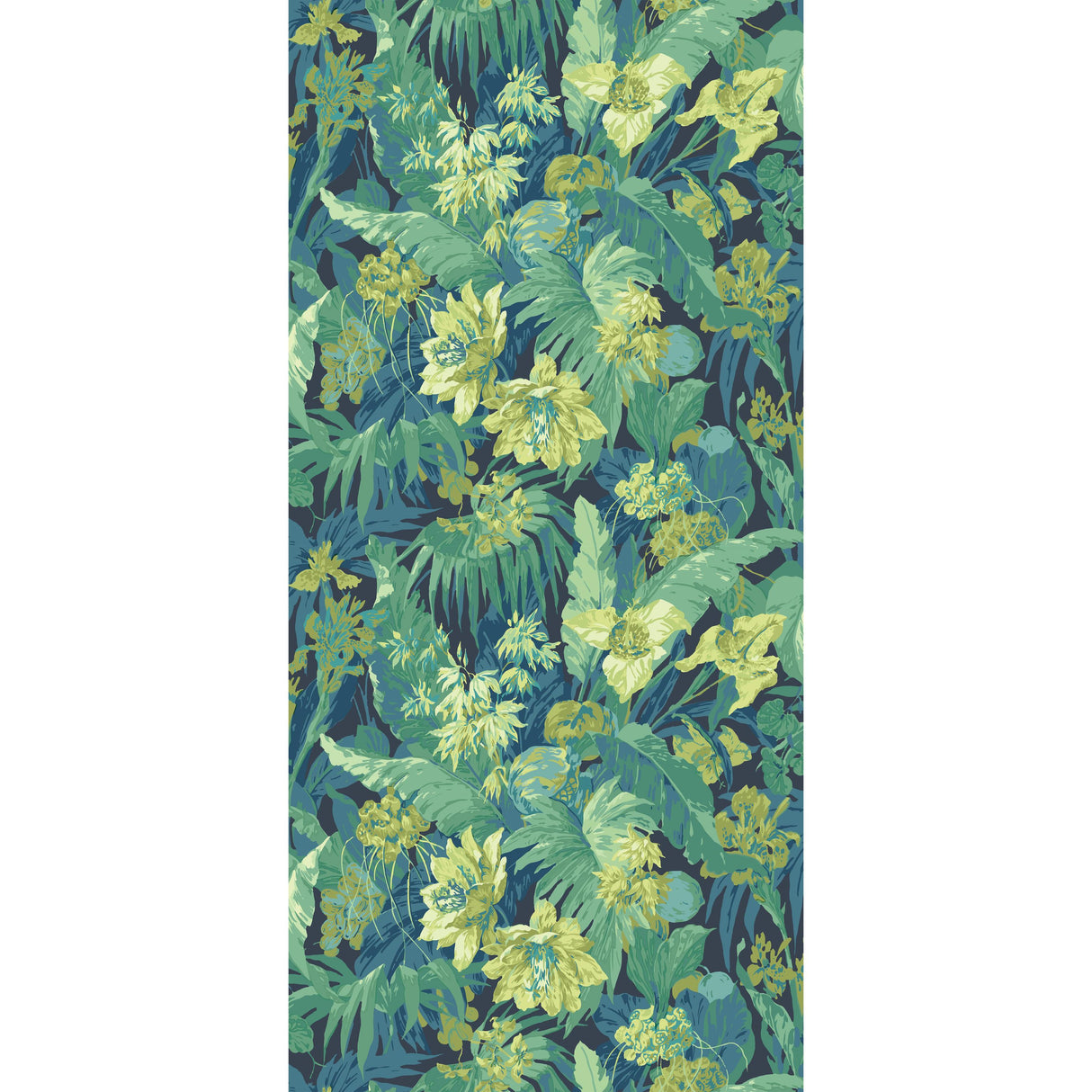 G P & J Baker TROPICAL FLORAL INDIGO/TEAL Wallpaper