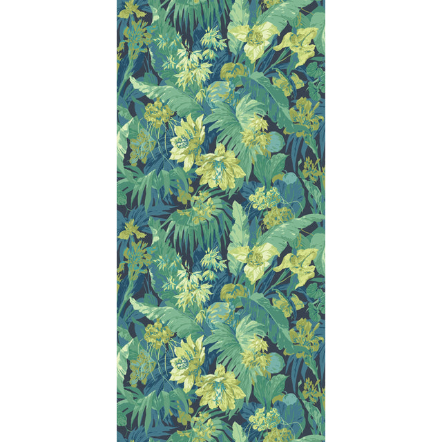 G P & J Baker TROPICAL FLORAL INDIGO/TEAL Wallpaper