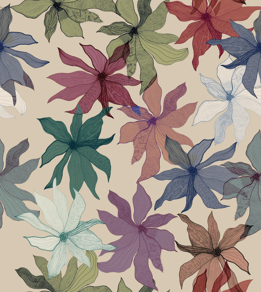 Poppy Print Studio Clematis Garden Wallpaper