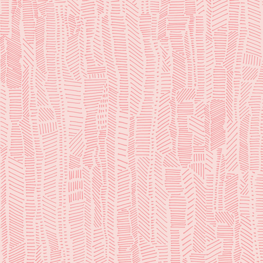 Poppy Print Studio Linear Field Powder Pink Wallpaper