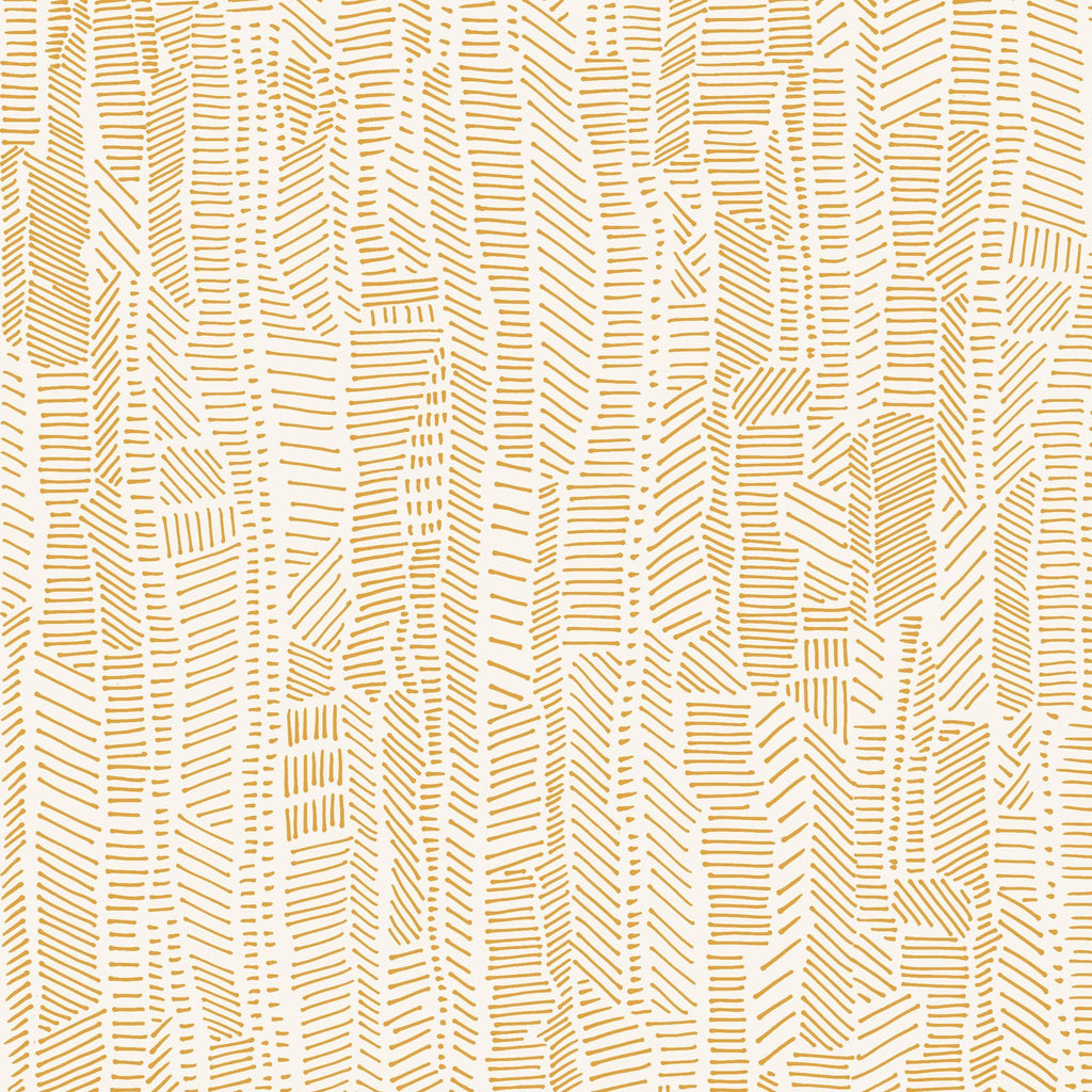 Poppy Print Studio Linear Field Saffron Wallpaper