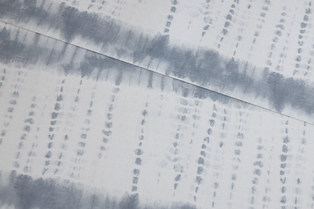 Poppy Print Studio Shibori Stripe Washed Indigo Wallpaper