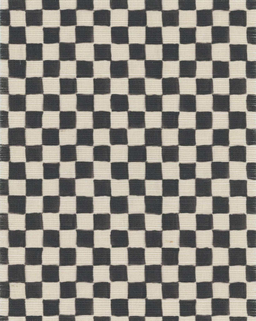 Poppy Print Studio Checker Black Wallpaper