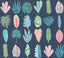 Brewster Home Fashions Leaf Boogie Denim Tropical Mix Wallpaper