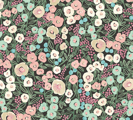 Brewster Home Fashions Flora Ditsy Pink Garden Wallpaper