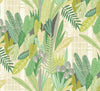 Brewster Home Fashions Glasshouse Green Tropical Damask Wallpaper