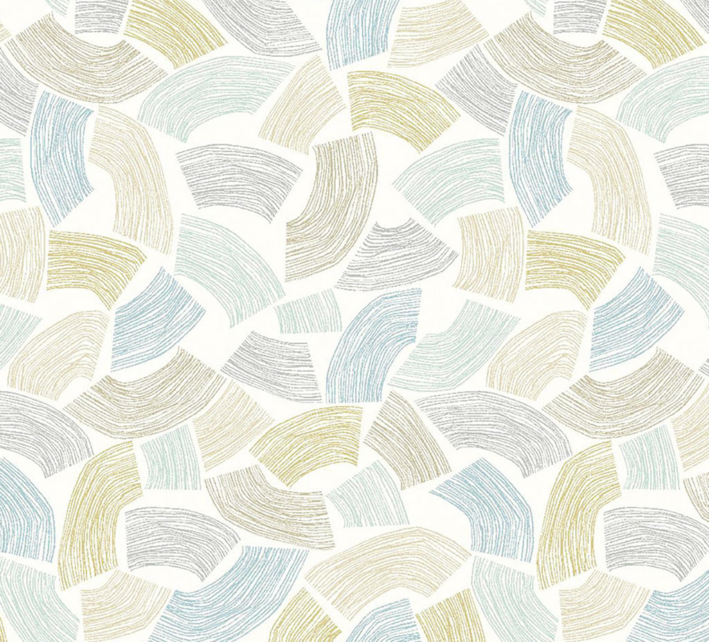 Brewster Home Fashions Elements Light Yellow Scribbled Arches Wallpaper