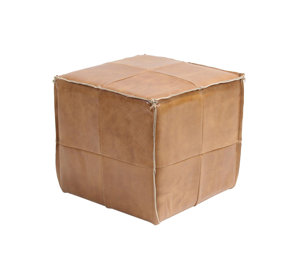 Peninsula Home Leather Cube Arg, Saddle