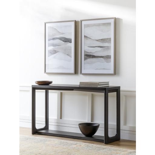 Surya Callister CLSR-005 Black Charcoal 30"H x 55"W x 15"D Furniture