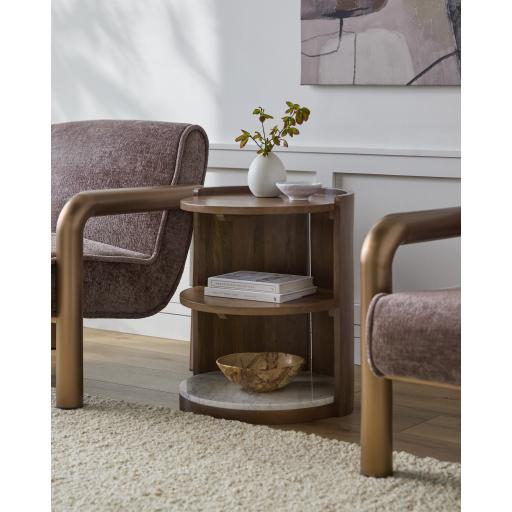 Surya Gerald GRLD-001 Dark Brown White 24"H x 20"W x 20"D Furniture