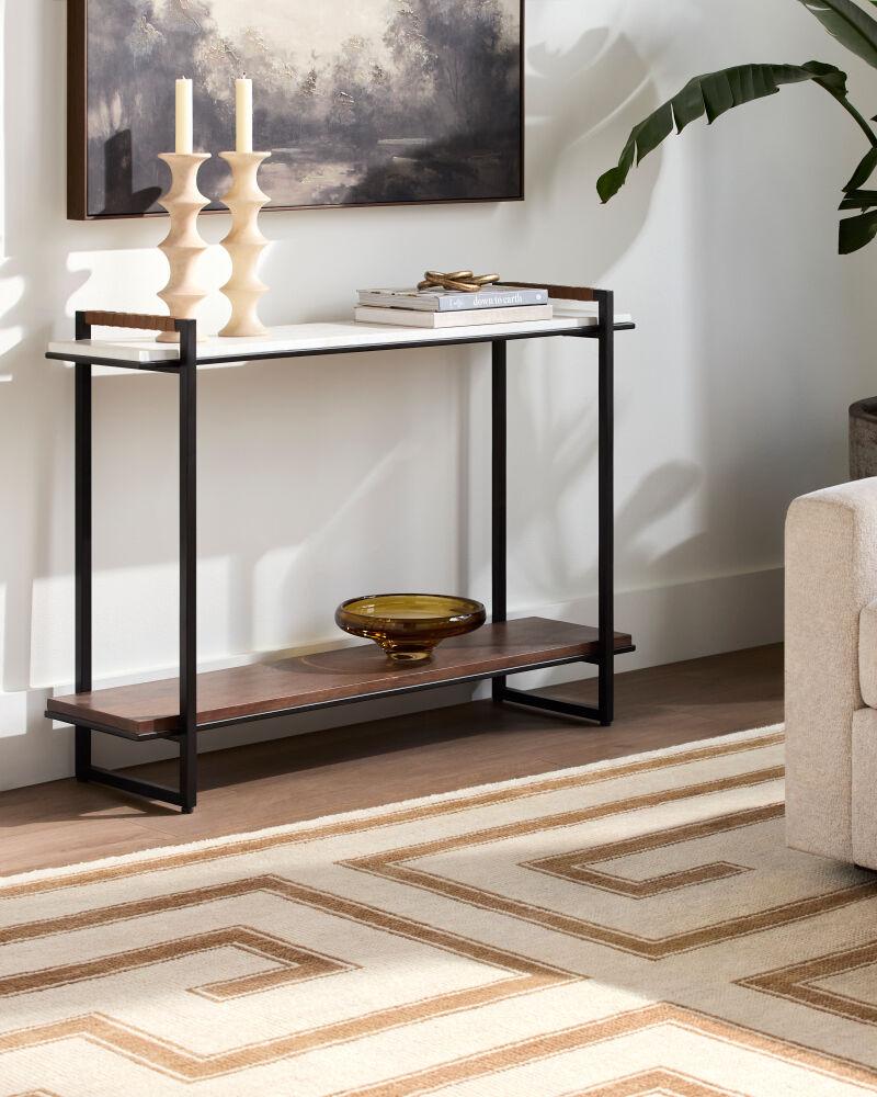 Surya Novelle NVEL-001 31"H x 12"W x 44"D Accent Table
