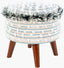 Surya Snow SWN-001 16"H x 16"W x 16"D Bench/Ottoman/Stool